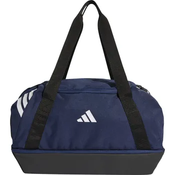Taška Adidas Tiro 26 Duffle s dvojitým dnem tm.modro bílá vel.S Velikost tašek: Velikost S (28 litrů) = 26 cm x 50 cm x 28 cm (D x Š x V)