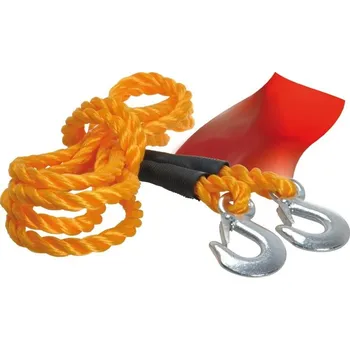 Tažné lano Tažné lano 3t (s karabinami, žluté)