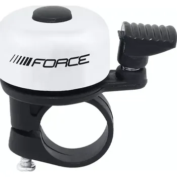 Příslušenství pro cyklistiku zvonek FORCE MINI paličkový, bílý