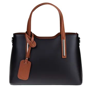 Kabelka NovaKabelka.cz Kožená italská kabelka Isidora Nera Marrone Piccola