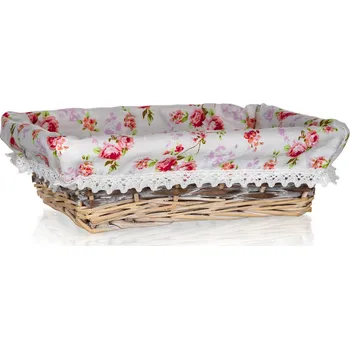 Nákupní košík košík ROSES obdélník. 26x18x8cm proutěný