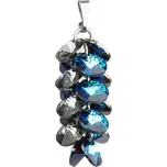 Stříbrný přívěsek s krystaly Swarovski modrý hrozen 34195.5