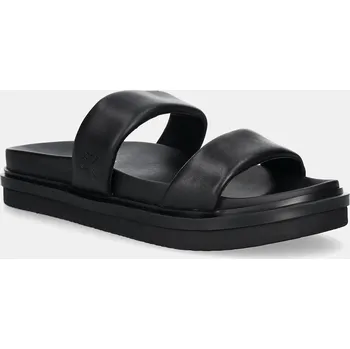 Dámské pantofle Pantofle Calvin Klein Jeans FLAT MOLDED DOUBLEBAR SANDAL LTH YM0YM01226 černá 99X, EUR 43