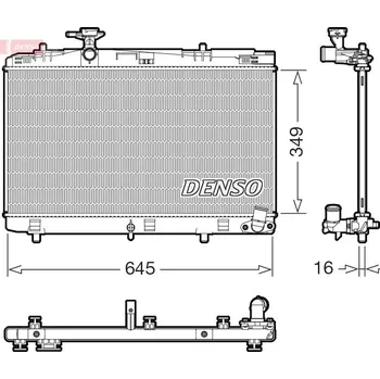 Chladič motoru Chladič, chlazení motoru DENSO DRM50155