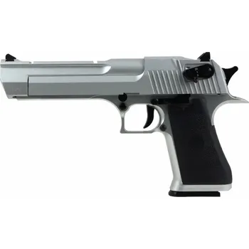 Airsoftová zbraň VÝPRODEJ - Airsoftová pistole Desert Eagle .50AE - stříbrná, GBB, CO2, CyberGun