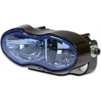 Osvětlení pro motocykl HSM Přední světlo na moto DOUBLE OVAL černé blue