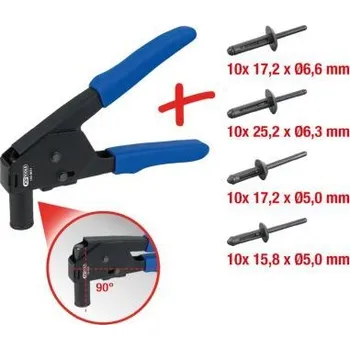 Kleště KS Tools Souprava kleští na plastové nýty s nýty, 41 Ks 150.9650