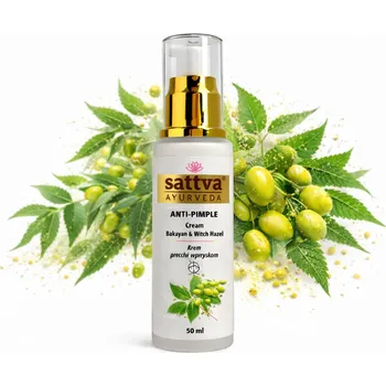 Pleťový krém Pro-age Ájurvédský krém proti akné a pupínkům, 50 ml, Sattva