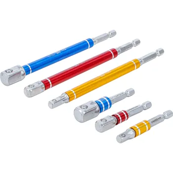 Bit Sada adaptérů pro vrtačky, barevné, vnější šestihran 6,3 mm (1/4"), vnější šestihran 6, –