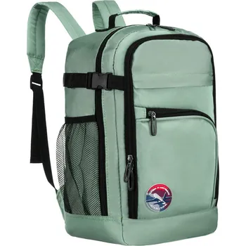 Městský batoh Značkový cestovní batoh v mátovém odstínu s bezpečným zapínáním na zip - Peterson