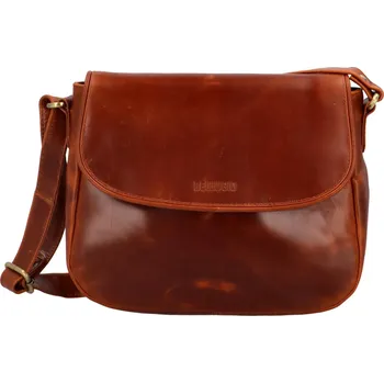 Kabelka Módní dámská kožená crossbody kabelka Bellugio Kawiria, koňaková