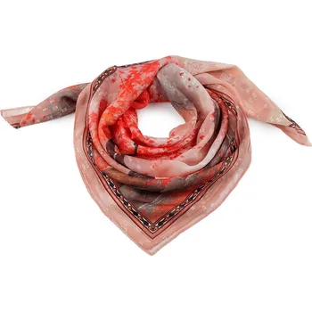 Šátek Šátek imitace hedvábí 70x70 cm - 1 lososová světlá