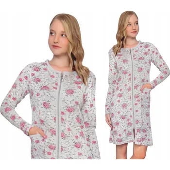 Dámský župan Dámský župan La Penna tenký na zip bavlněný velikost XL