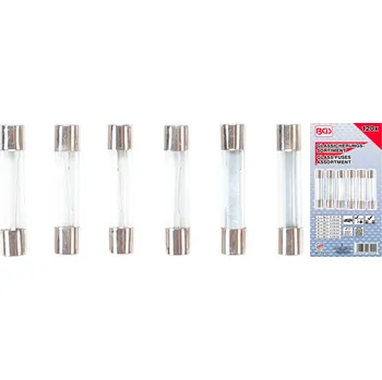 Autopojistky Pojistky skleněné, 120 kusů. - BGS 14125