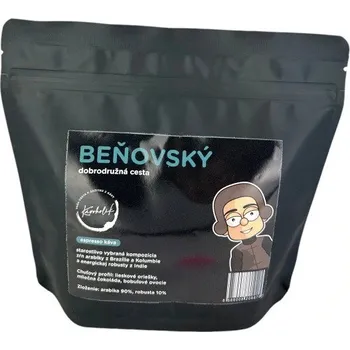 Káva KÁVOHOLIK Beňovský Espresso A/R, 90/10, 250 g, zrno