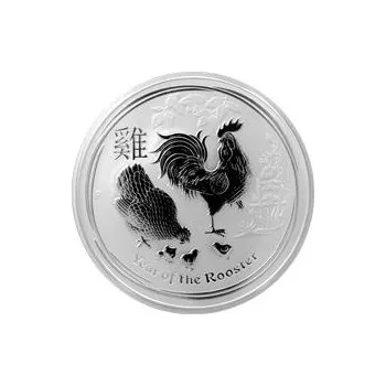 Stříbrná investiční mince Year of the Rooster Rok Kohouta Lunární 2 Oz 2017