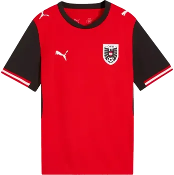 Dětský domácí fotbalový dres Puma Rakousko 2026 červený