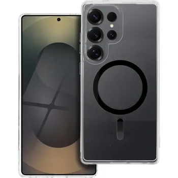 Pouzdro na mobilní telefon OEM Pouzdro Drop Glue Colorful Ring Mag Cover MagSafe SAMSUNG Galaxy S25 ULTRA černé