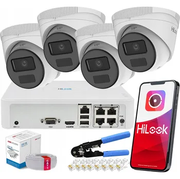 Bezpečnostní kamera Sada IP monitoringu 4 Mpx venkovní PoE Hilook od Hikvision s aplikací