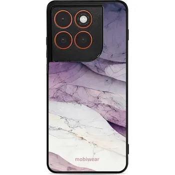 Pouzdro na mobilní telefon Lesklý kryt Mobiwear Glossy - Motorola Edge 70 - G028G - Bílý a fialový mramor (Prémiové lesklé pouzdro, obal, kryt Mobiwear Glossy na mobil Motorola Edge 70 - G028G - Bílý a fialový mramor, materiál Plast + TPU silikon - krytí po všech stranách,)