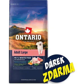 Volný čas Krmivo Ontario Adult Large Fish 12kg + 3 konzervy 400g ZDARMA-KS