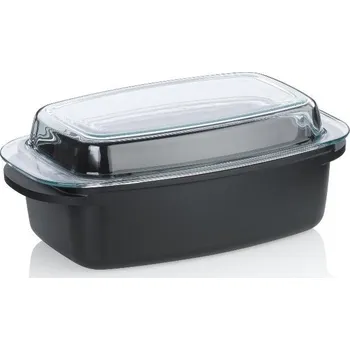 Hrnec Kela Pekáč Atura s poklicí litý hliník černý 40x22,5x16 cm 4,5 l