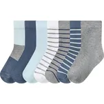 lupilu® Dětské ponožky s BIO bavlnou, 7 párů (bílá / šedá / navy modrá, 27-30)