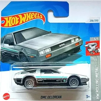auto na autodráhu Hot Wheels DMC Delorean šedý TH