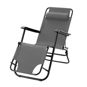 Zahradní lehátko Pro-Tech shop Zahradní skládací lehátko šedé 62518&nbsp;LEZ6896