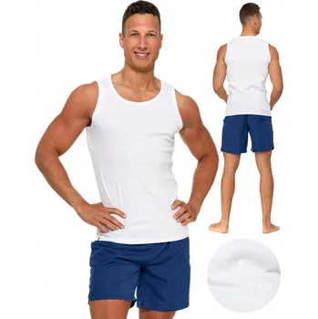 Pánské tričko Kulatý tílko Moraj BMP650-002 s ramínky, bílé, velikost 3XL