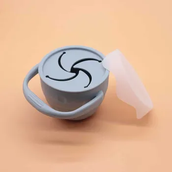 Svačinový box MARTONS Silikonový pohárek na občerstvení Light Blue