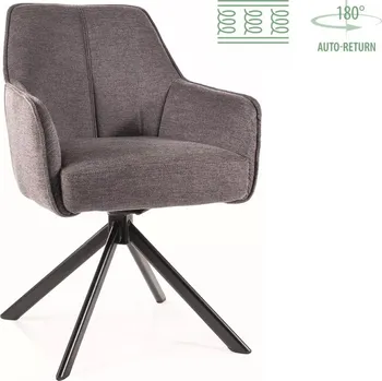 Křeslo Otočné jídelní křeslo Notti tmavě šedé