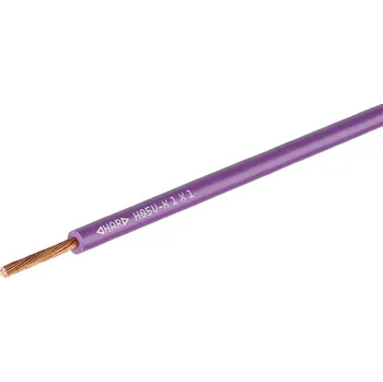 elektrický kabel H05V-K 1X0,5 VT vodič fialový