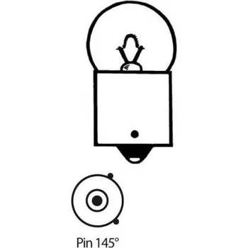 Osvětlení pro motocykl HSM Žárovka 12V23W, Bay15s, Pin 145°, oranžová, O=18x37mm
