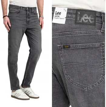 Pánské džíny Pánské džíny Lee Austin Regular Fit W32 L30 Šedé Dark Smoke