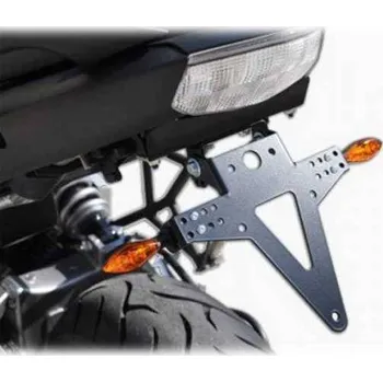 Držák SPZ HSM Držák SPZ KAWASAKI 650 Versys 06-09, nastavitelný, černý, s držákem odrazky