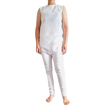 Dámský overall ZOAND Kombinéza/overal pro dospělé, pro osoby s demencí/Alzheimerovou chorobou, UNISEX, dlouhý, bílý, L