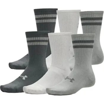 Dámské ponožky Ponožky Under Armour Essential 6pk Crew Titanium/Titanium/Clay Green L