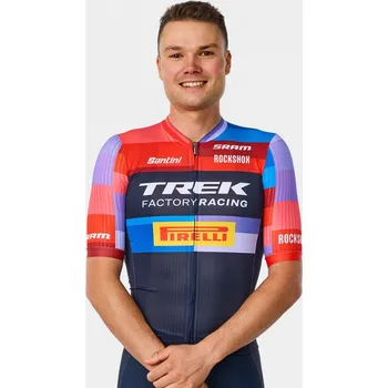 cyklistický dres TREK Factory Racing Men's Team Replica dres tmavě modrá, XL