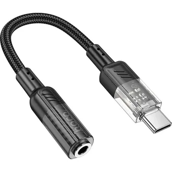Audio redukce Hoco LS37 audio adaptér USB-C / 3,5mm jack / DAC čip / black