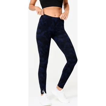 DOMYOS Dámské bavlněné fitness legíny 2XL MODRÁ