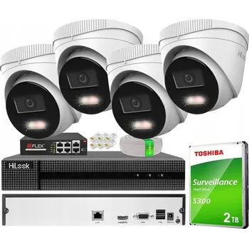 Bezpečnostní kamera SADA KAMER PRO MONITORING 4MPX IP POE, 4 VENKOVNÍ KAMERY, 2TB HDD, APLIKACE