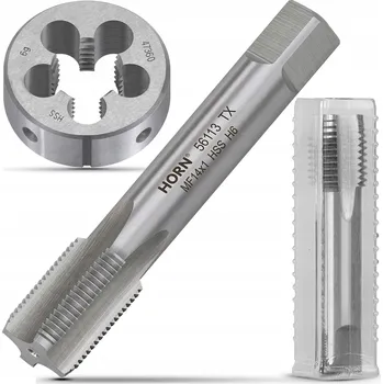 Závitořezný nástroj Závitník M14 ruční M14x1 DIN-2181/1P + Závitové očko M14 sada závitníků