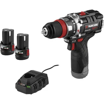 Vrtačka Parkside Performance Psbsap 12 A1 2x 2,5 Ah + úložný kufřík