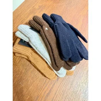 Rukavice Vlněné zimní rukavice unisex - HNĚDÉ