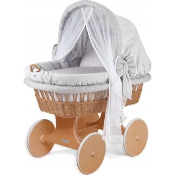 košík pro miminko Waldin Proutěný koš Mojžíšův s matrací a vybavením