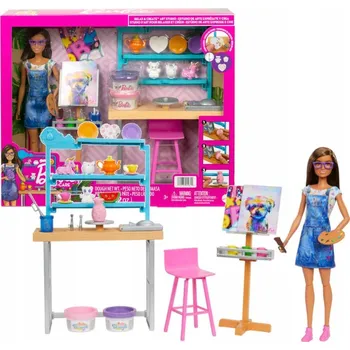 Panenka Sada Barbie Mattel Relax & Create Umělecká dílna