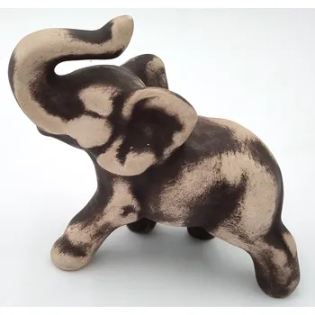Luxusní hliněný Slon - výška 10cm (Krásný sloník)