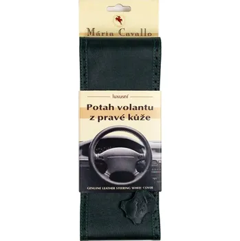 Potah na volant Kožený potah volantu (velikost A, zelený)