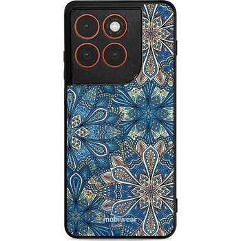 Pouzdro na mobilní telefon Lesklý kryt Mobiwear Glossy - Motorola Edge 70 - G038G - Modré mandala květy (Prémiové lesklé pouzdro, obal, kryt Mobiwear Glossy na mobil Motorola Edge 70 - G038G - Modré mandala květy, materiál Plast + TPU silikon - krytí po všech stranách, neošoupateln